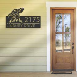 personalized peeking calf farm animal ranch address sign custom metal signs 1