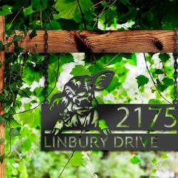 personalized peeking calf farm animal ranch address sign custom metal signs 2