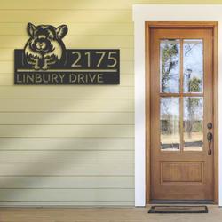 personalized peeking chinchilla address sign custom metal signs 1