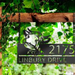 personalized peeking cow farm animal ranch v1 address sign custom metal signs 1