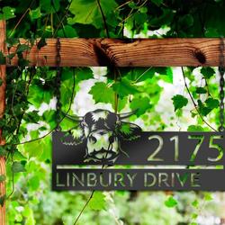personalized peeking cow farm animal ranch v2 address sign custom metal signs 2