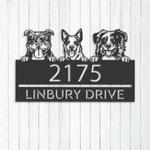 personalized peeking dogs address sign house custom dog breed cute puppy number plaque custom metal sign 0