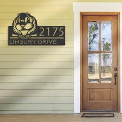 personalized peeking flying squirrel address sign custom metal signs 1