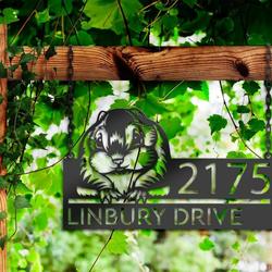 personalized peeking flying squirrel address sign custom metal signs 2