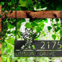 personalized peeking giraffe address sign custom metal signs 2