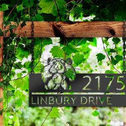 personalized peeking hamster address sign custom metal signs 2