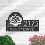 personalized peeking hedgehog address sign custom metal signs 0