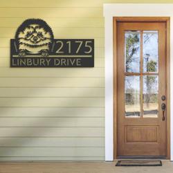 personalized peeking hedgehog address sign custom metal signs 1