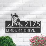 personalized peeking horse farm animal ranch address sign custom metal signs 0