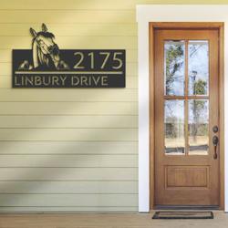 personalized peeking horse farm animal ranch address sign custom metal signs 1
