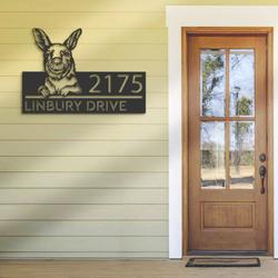 personalized peeking kangaroo address sign custom metal signs 1