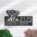 personalized peeking koala address sign custom metal signs 0
