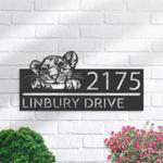 personalized peeking lion address sign custom metal signs 0