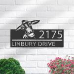 personalized peeking llama farm animal ranch address sign custom metal signs 0