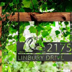 personalized peeking marten wild animal wildlife address sign custom metal signs 2