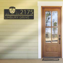 personalized peeking otter wild animal wildlife address sign custom metal signs 1