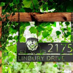 personalized peeking otter wild animal wildlife address sign custom metal signs 2