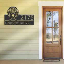 personalized peeking owl address sign custom metal signs 1