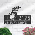 personalized peeking parrot address sign custom metal signs 0