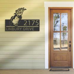 personalized peeking parrot address sign custom metal signs 1