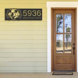personalized peeking pig farm animal ranch address sign custom metal signs 1