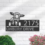 personalized peeking sheep farm animal ranch address sign custom metal signs 0