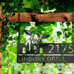 personalized peeking sheep farm animal ranch address sign custom metal signs 2