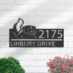 personalized peeking skunk wild animal wildlife address sign custom metal signs 0