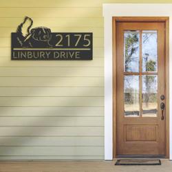 personalized peeking skunk wild animal wildlife address sign custom metal signs 1