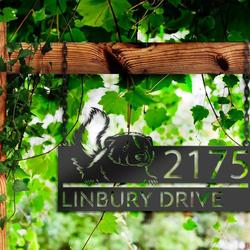 personalized peeking skunk wild animal wildlife address sign custom metal signs 2