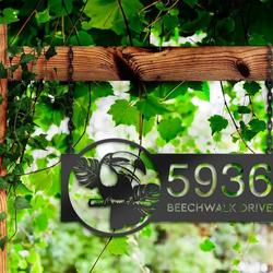 personalized pelican bird address sign custom metal signs 2