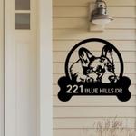 personalized pembroke welsh corgi address sign house number plaque custom metal sign 0