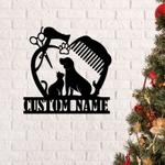 personalized pet grooming hair salon sign dog grooming sign pet groomer sign barber gifts 0