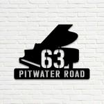personalized piano player address sign swirl piano lover house number plaque custom metal sign 0