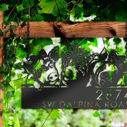 personalized pigs farmhouse address sign custom metal signs 2