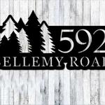 personalized pine tree address sign house number plaque custom metal sign 0