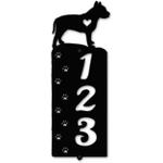 personalized pitbull paw prints address sign house number plaque custom metal sign 0