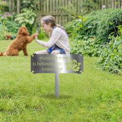 personalized planting a seed is believing in tomorrow garden decorative custom metal sign 2