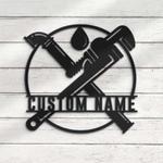 personalized plumbing metal sign plumber name sign repairman gifts garage custom metal signs gift for dad 0