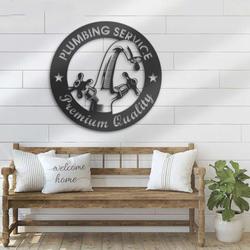 personalized plumbing service premium quality sign plumber name sign workshop custom metal signs birthday gifts 2