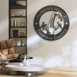 personalized plumbing service premium quality sign plumber name sign workshop custom metal signs birthday gifts 3