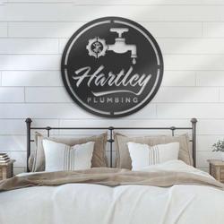 personalized plumbing sign plumber sign garage custom metal signs repairman gifts dad gifts 1