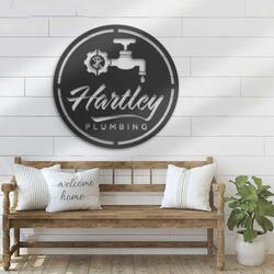personalized plumbing sign plumber sign garage custom metal signs repairman gifts dad gifts 2