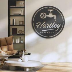 personalized plumbing sign plumber sign garage custom metal signs repairman gifts dad gifts 3