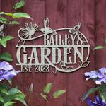 personalized pollinators garden butterfly hummingbird worm decorative custom metal sign 0