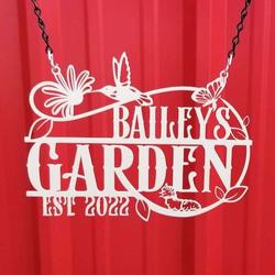 personalized pollinators garden butterfly hummingbird worm decorative custom metal sign 2