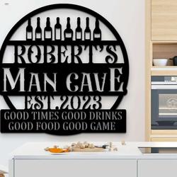 personalized pool and bar metal art sign custom outdoor bar sign for man cave and backyard party decor ideal for retirement gifts and holiday patio gifts 1