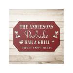 personalized pool and patio sign bar and grill sign swimming pool sign backyard pool decor housewarming gift 0