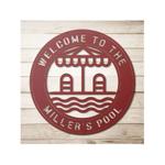 personalized pool and patio sign swimming pool decor poolside sign poolhouse sign backyard pool decor home decor 0