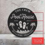 personalized pool bar sign beach bar sign pool decor flip flop sign palm tree sign pool gifts home decor 0